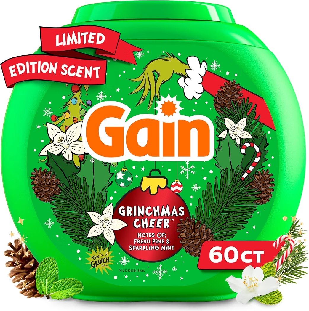 Gain Flings Grinchmas Cheer Laundry Pods, Limited Edition Scent