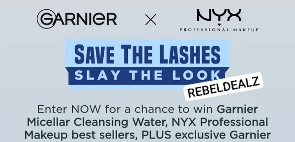 Garnier x NYX Save The Lashes Sweepstakes