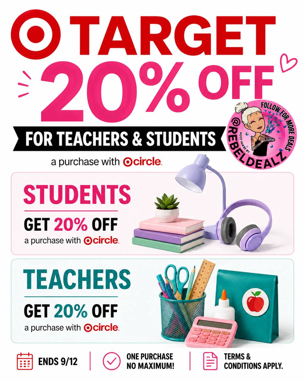 Target Circle Student & Teacher Discount: Save 20% on One Purchase