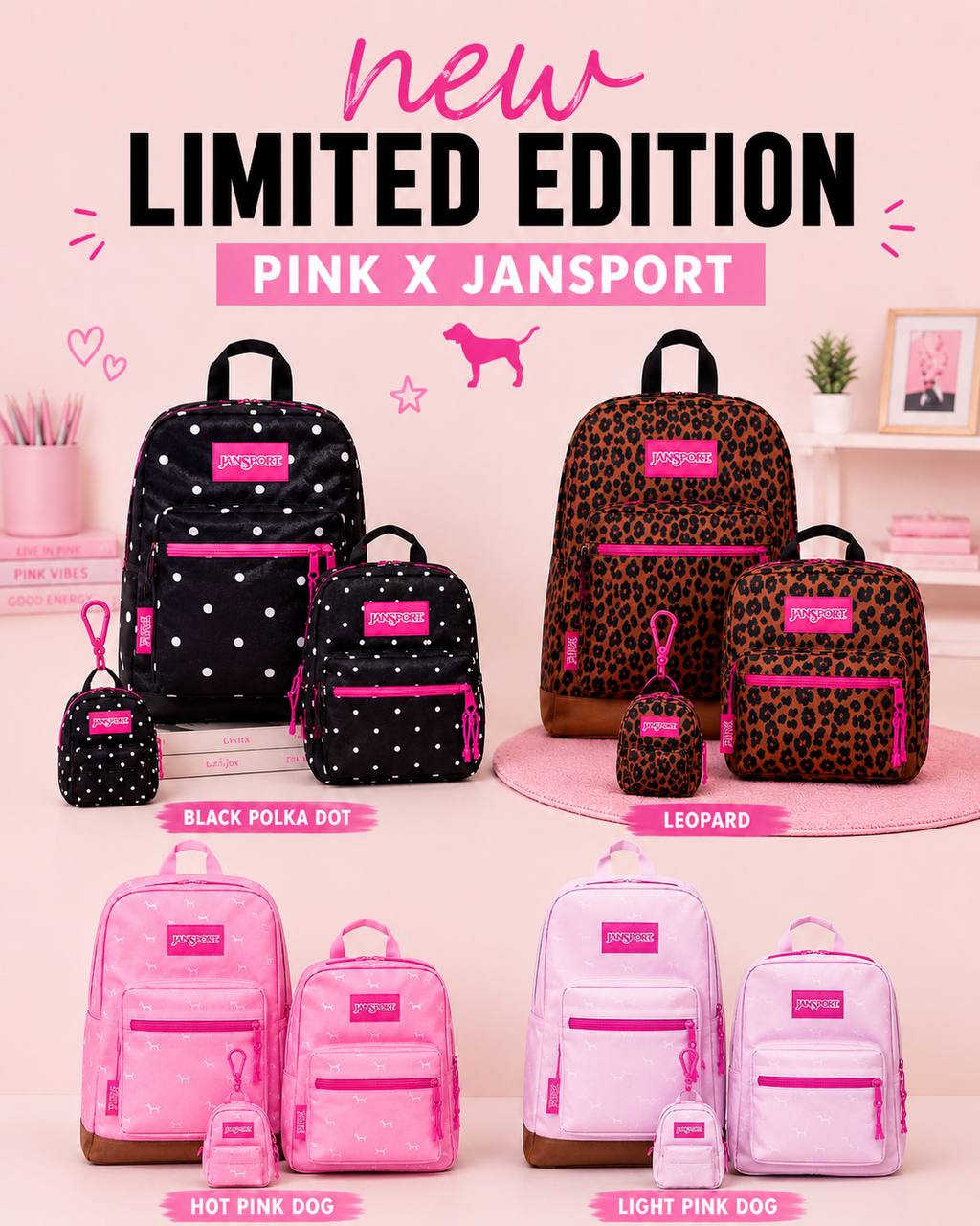 New Limited-Edition PINK x JanSport Collection