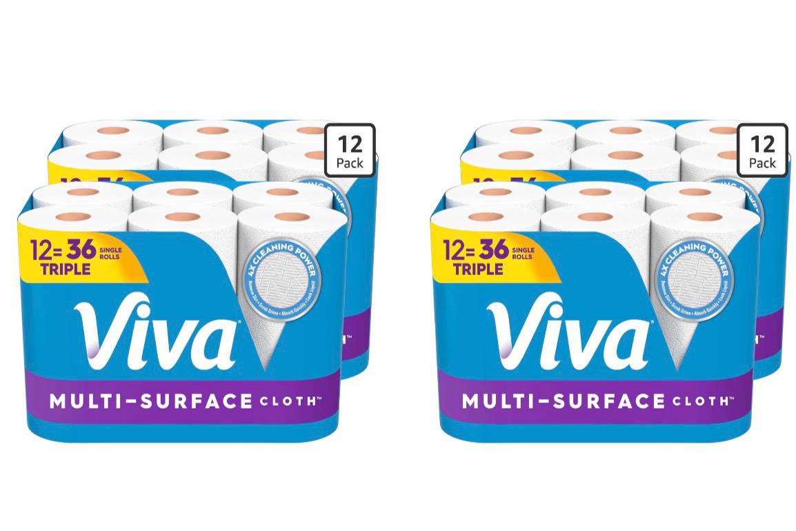 Viva Multi-Surface Cloth Paper Towels Sale - 12 Triple Rolls for $35