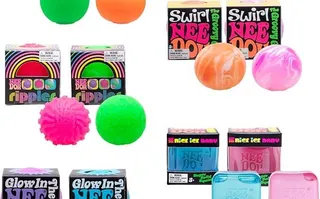 Schylling NeeDoh Teenie 10-Pack of Mini Squish Toys