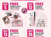 Target In-Store Giveaways and Events in September