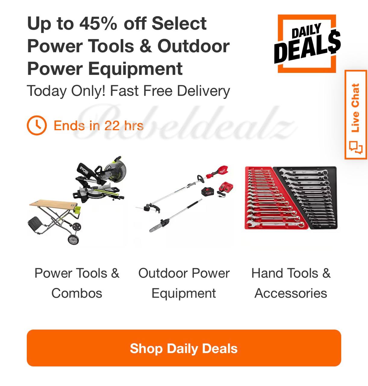 Home Depot Daily Deals: Up to 45% Off Power Tools & Outdoor Equipment