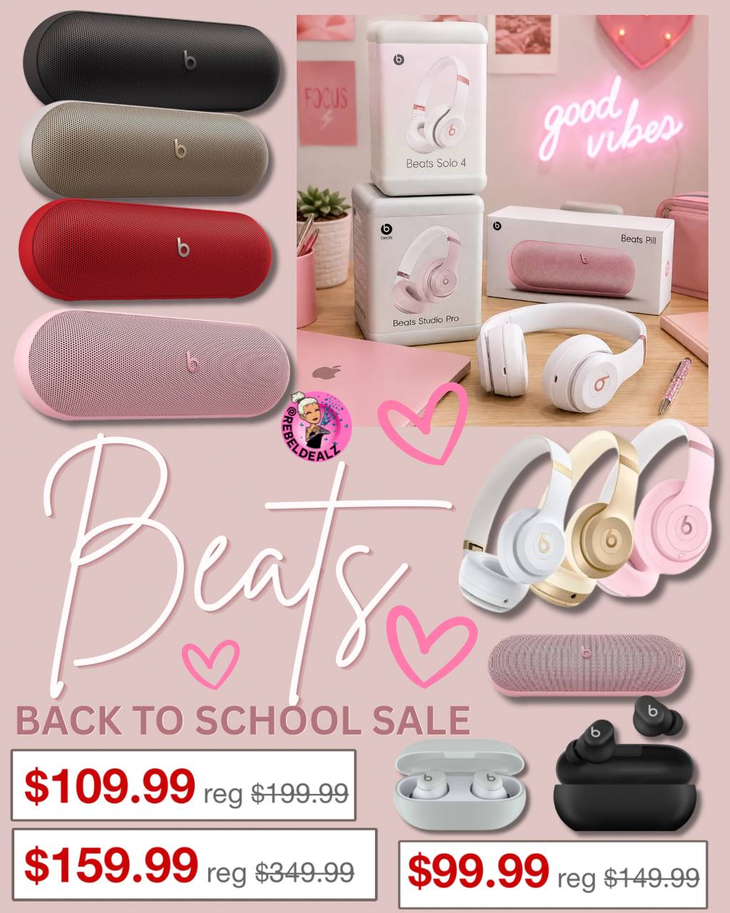 Beats Back-to-School Sale — Studio Pro, Solo 4 & Pill Headphones Marked Down