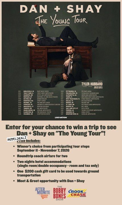 Win a Flyaway Trip with Dan + Shay's 'The Young Tour' Sweepstakes