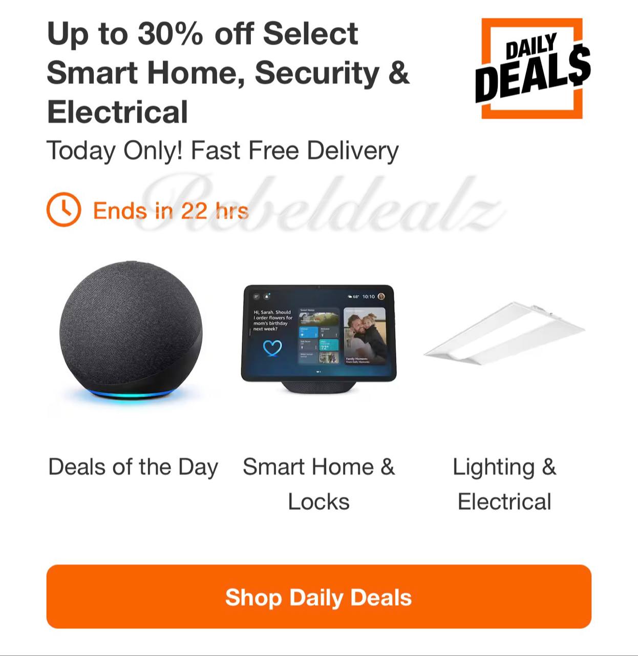 Up to 30% Off Smart Home, Security & Electrical at Home Depot