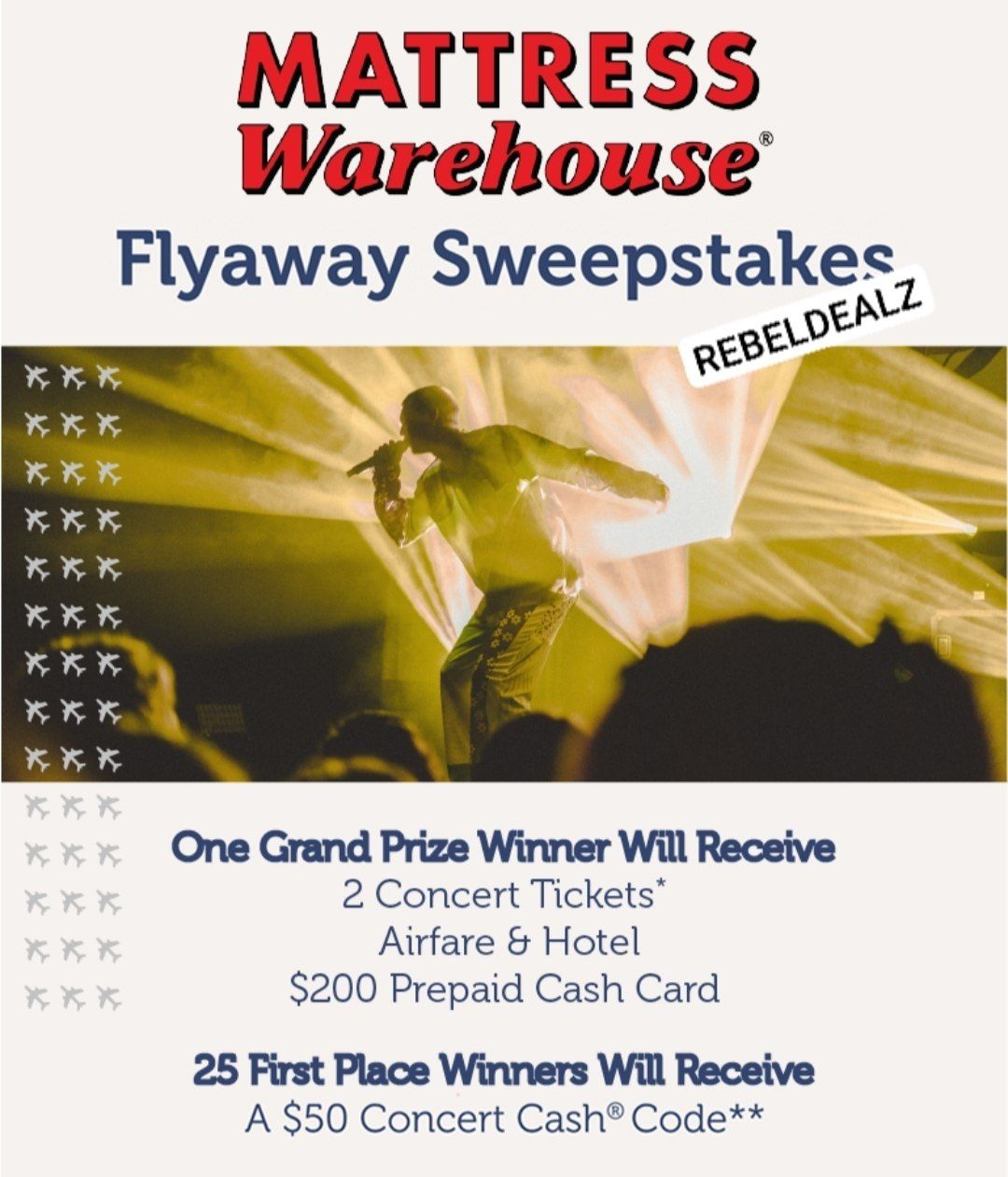 Mattress Warehouse Flyaway Sweepstakes