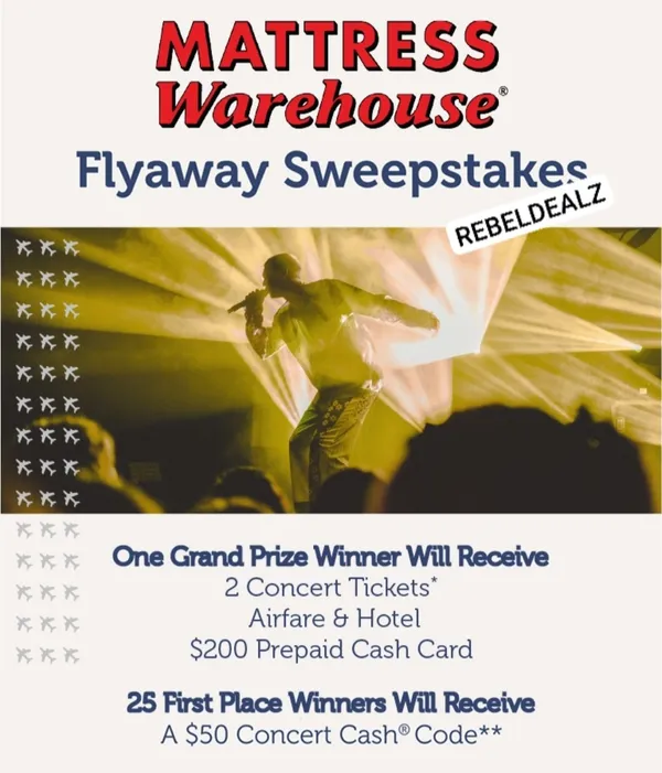 Mattress Warehouse Flyaway Sweepstakes