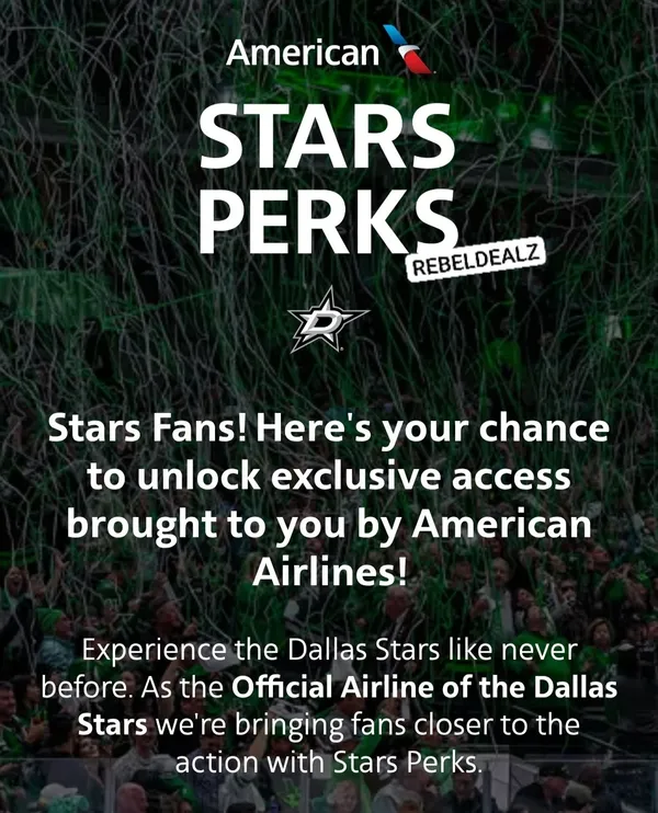 American Airlines Stars Perks Sweepstakes for Dallas Stars Fans