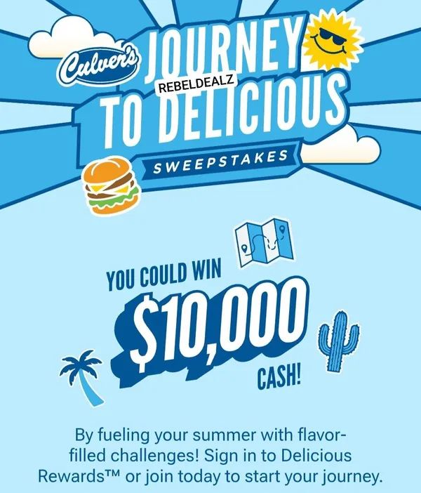 Culver's 'Journey to Delicious' Sweepstakes - Win Big!