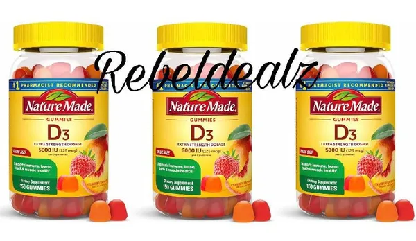 Nature Made Vitamin D3 150-Count Gummies as Low as $22.xx