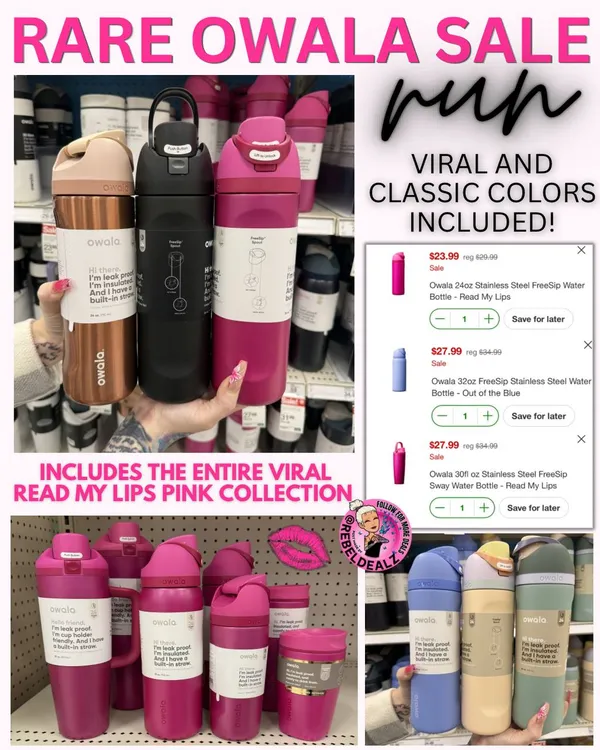 20% Off Owalas at Target: Limited Edition Pink Shimmer Owala Included