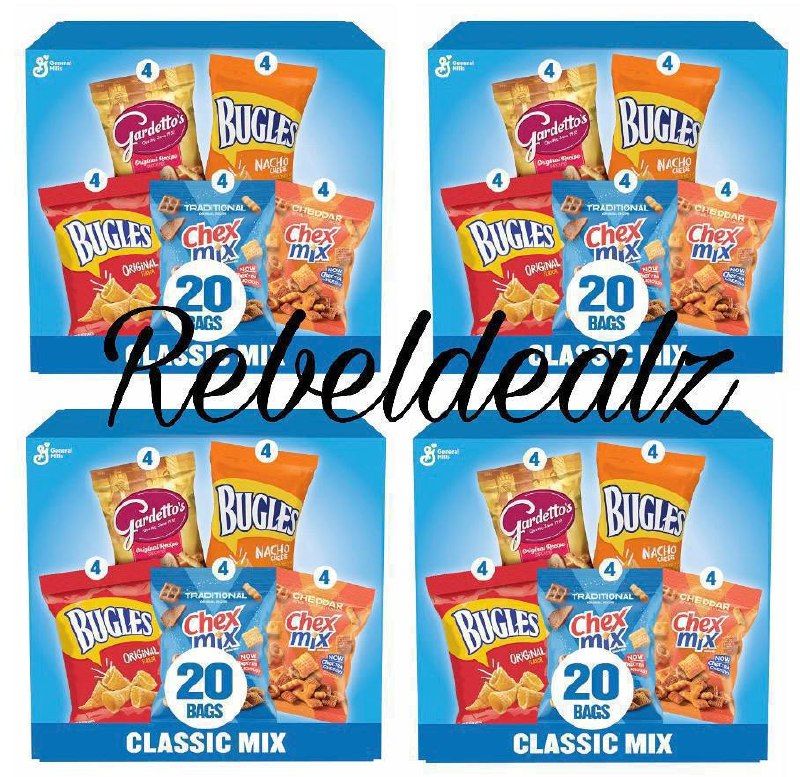 Chex Mix Classic Mix Variety Pack 20 Count Restocked on Amazon
