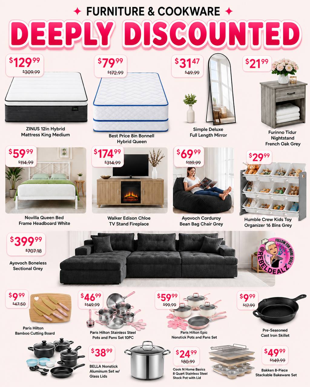 Woot Deals of the Day: Furniture & Cookware Markdowns Up to 75% Off