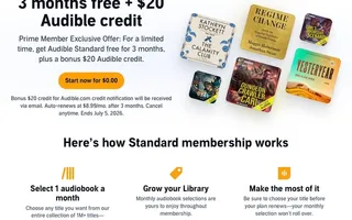 Score 3 Months of Audible for Free