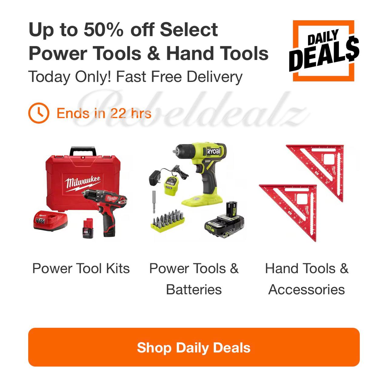 Home Depot Daily Deals: Up to 50% Off Power Tools & Hand Tools