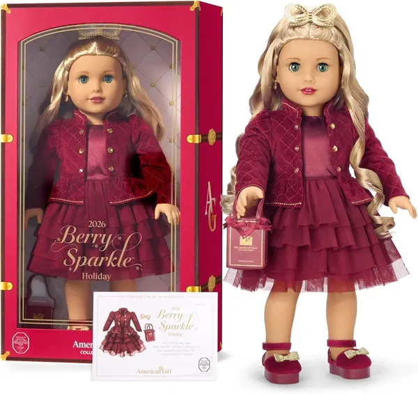 American Girl 2026 Berry Sparkle Holiday Collector Doll