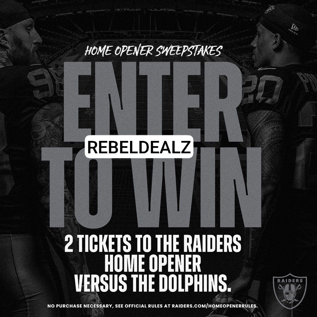 Las Vegas Raiders Home Opener Tickets Sweepstakes