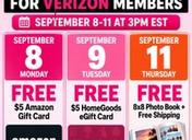 Verizon FREEBIES Are Back September 8-11