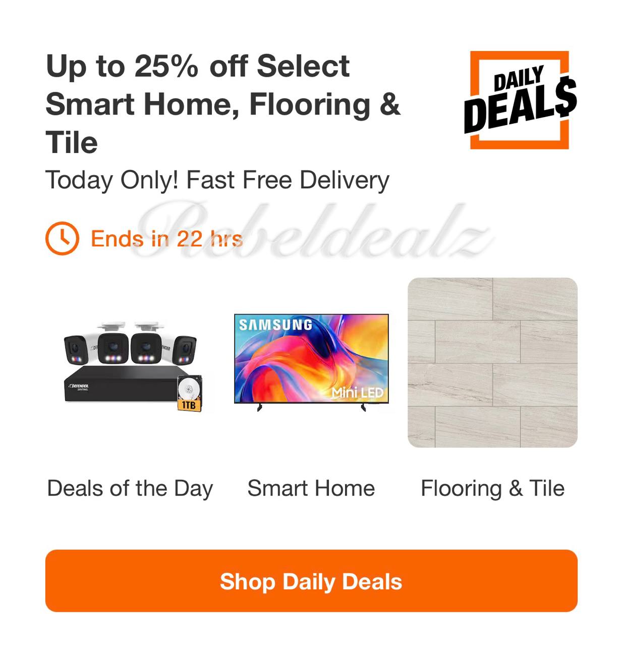 Home Depot Daily Deals: Up to 25% Off Smart Home, Flooring & Tile