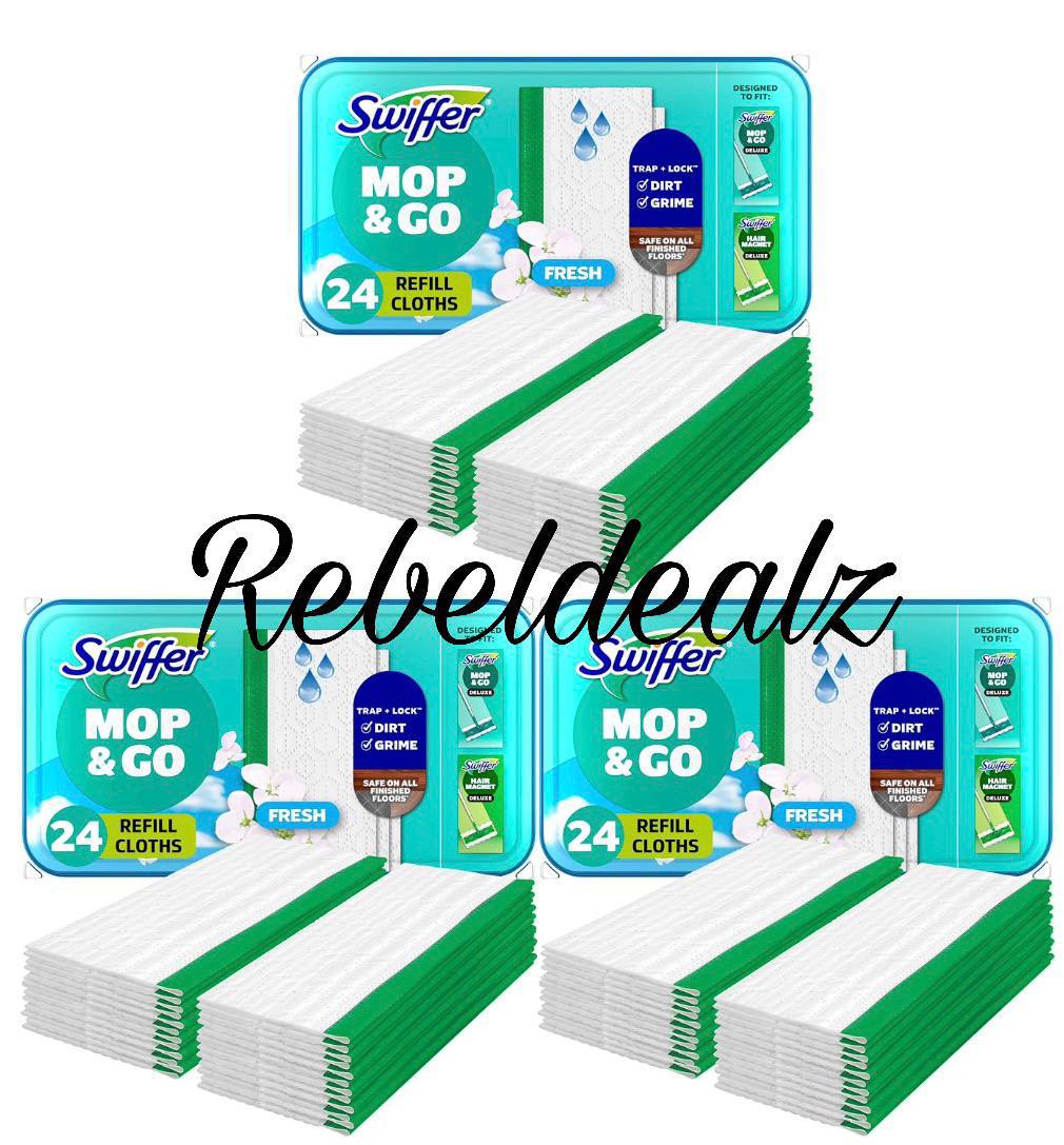 Swiffer Mop & Go Wet Pad Refills 24ct for $15.xx