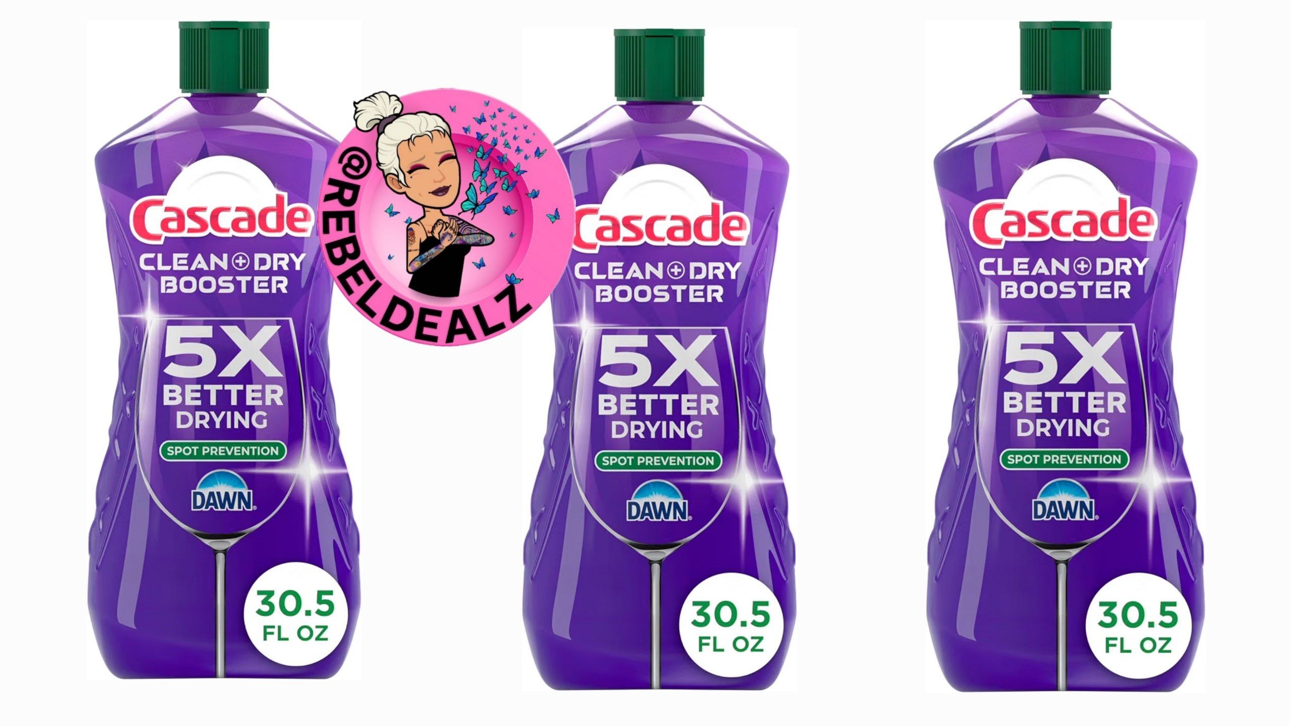 Cascade Clean & Dry Booster Rinse Aid 3-Pack as Low as $25.xx