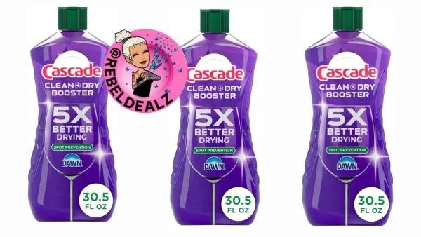 Cascade Clean & Dry Booster Rinse Aid 3-Pack as Low as $25.xx