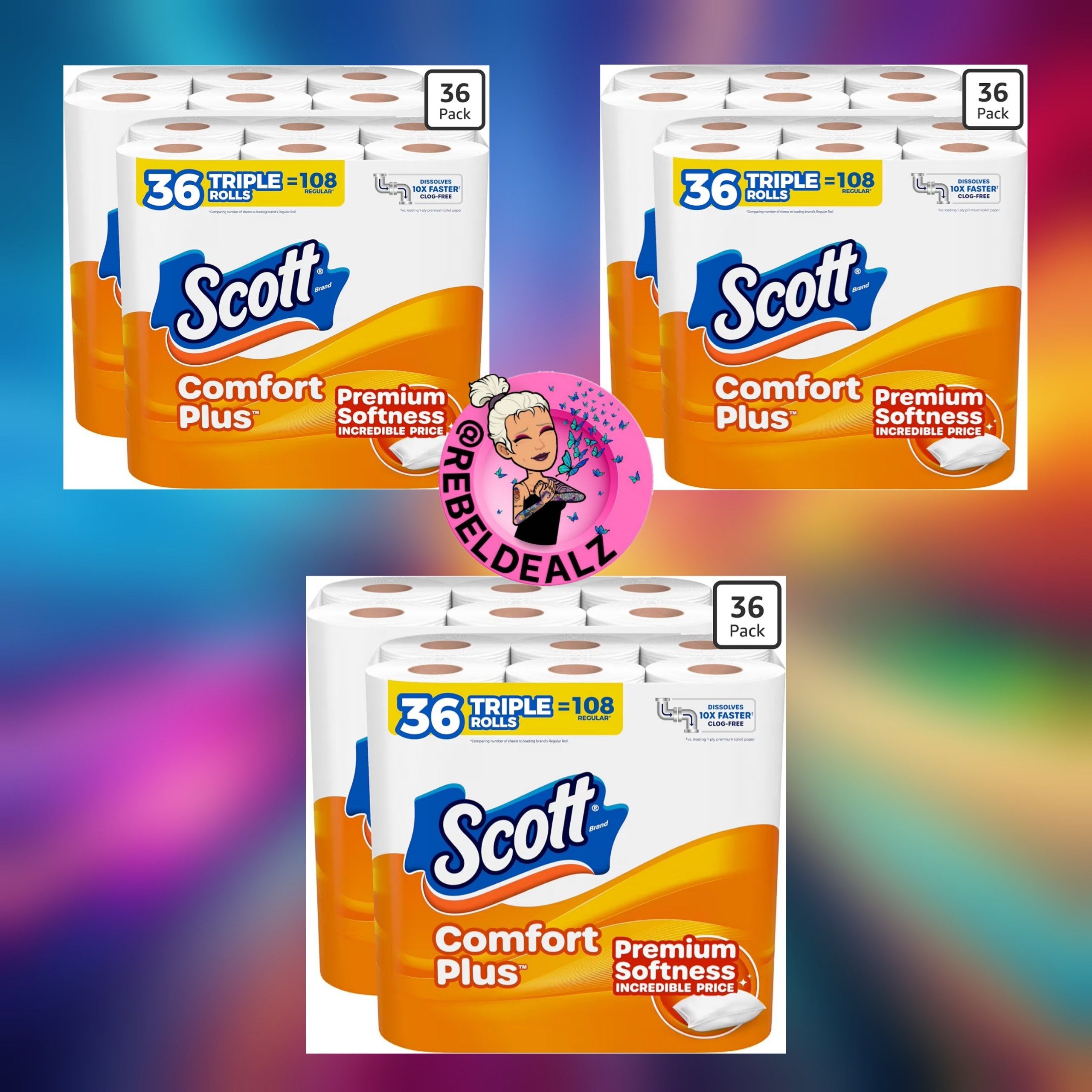 Scott ComfortPlus Toilet Paper Deal - Save Big on 36 Triple Rolls