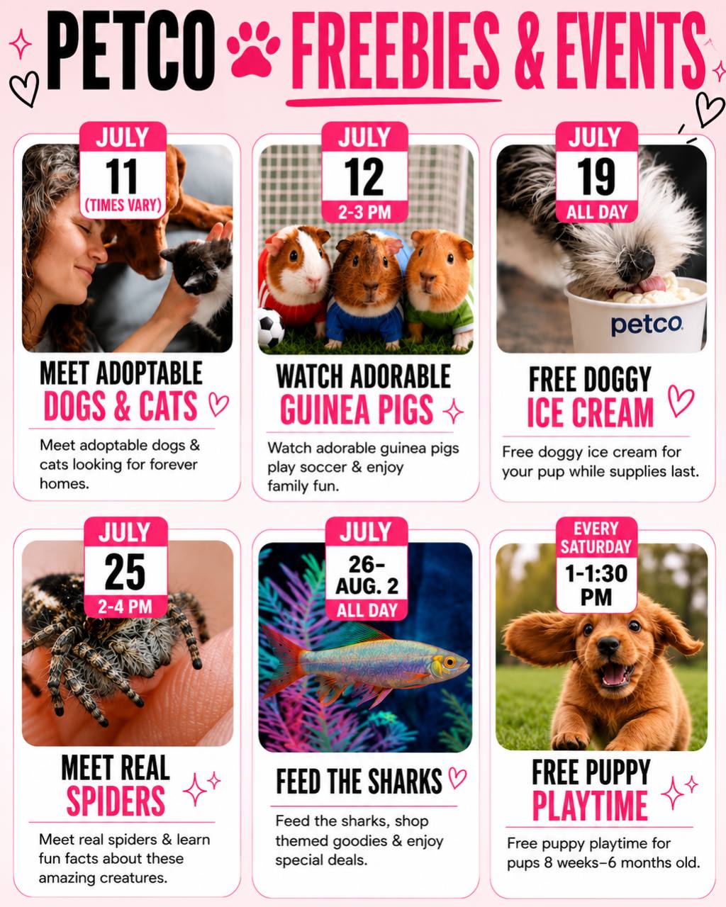 Petco Freebies & Events Happening in July 2026
