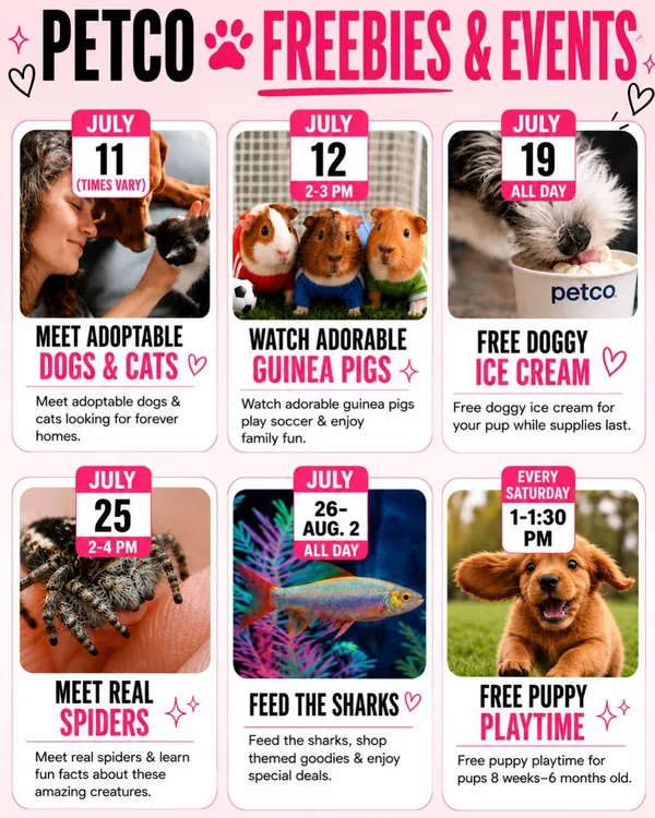 Petco Freebies & Events Happening in July 2026