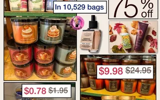 Bath & Body Works Fall Sale: Up to 75% Off Select Items