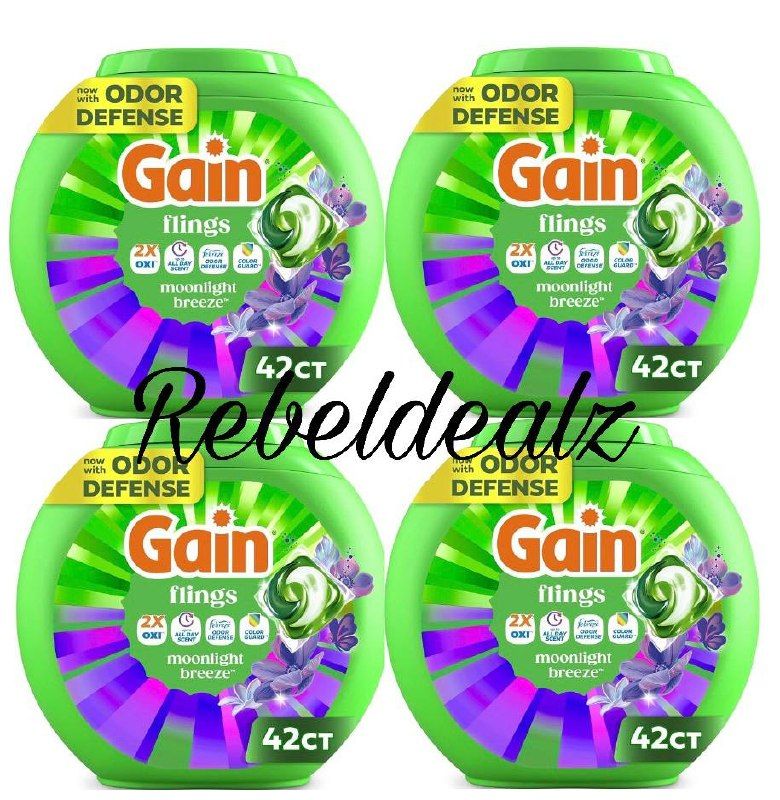 Gain Flings Liquid Laundry Detergent Pods with Odor Defense and Color Guard