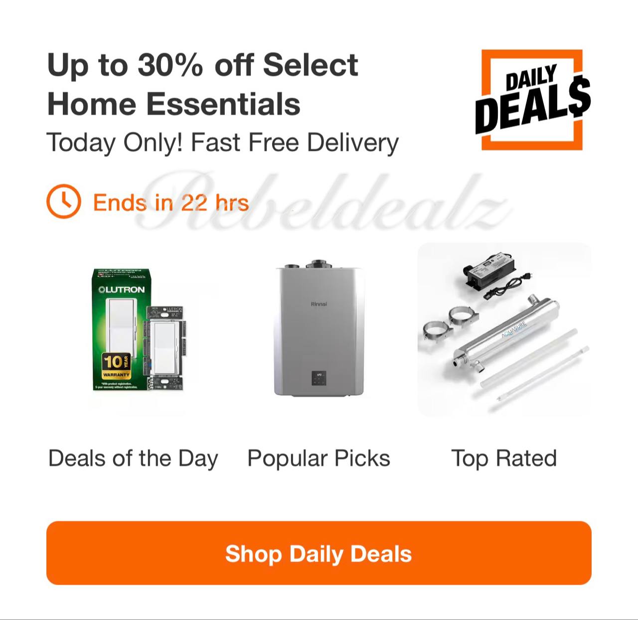 Home Depot Daily Deals: Up to 30% Off Select Home Essentials
