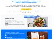 Prime Members: $10 Off First Grubhub+ Order with Code