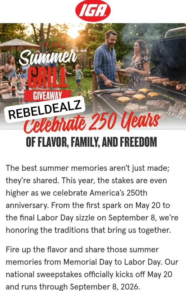 IGA Celebrate Summer Sweepstakes - Win a Prize