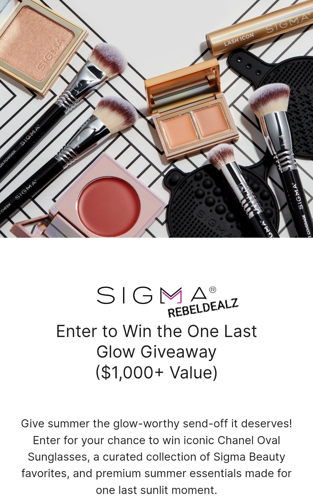 Sigma Beauty One Last Glow Sweepstakes