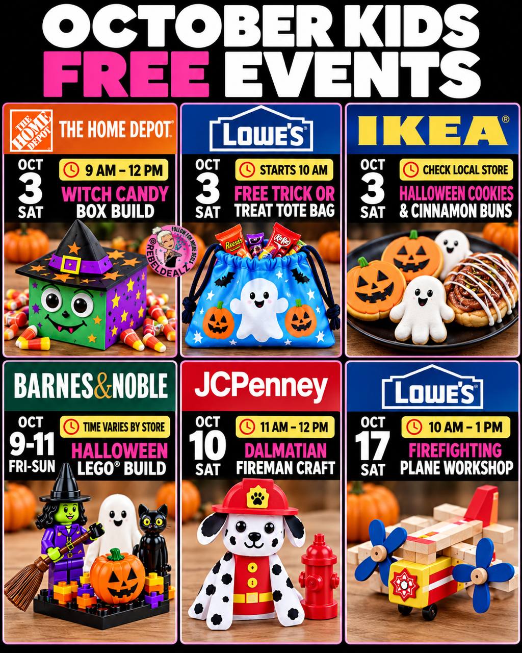 Free October Kids’ Events: Crafts, Treats & Workshops