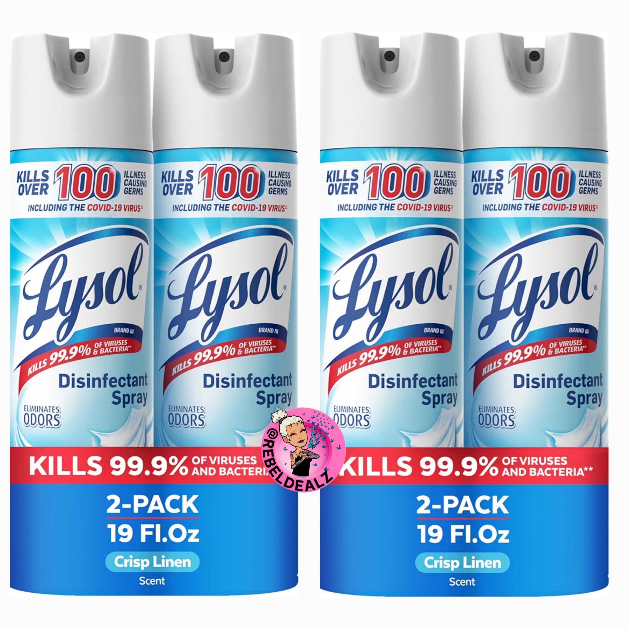 Lysol Disinfectant Spray 2-Pack as Low as $16.xx for 4
