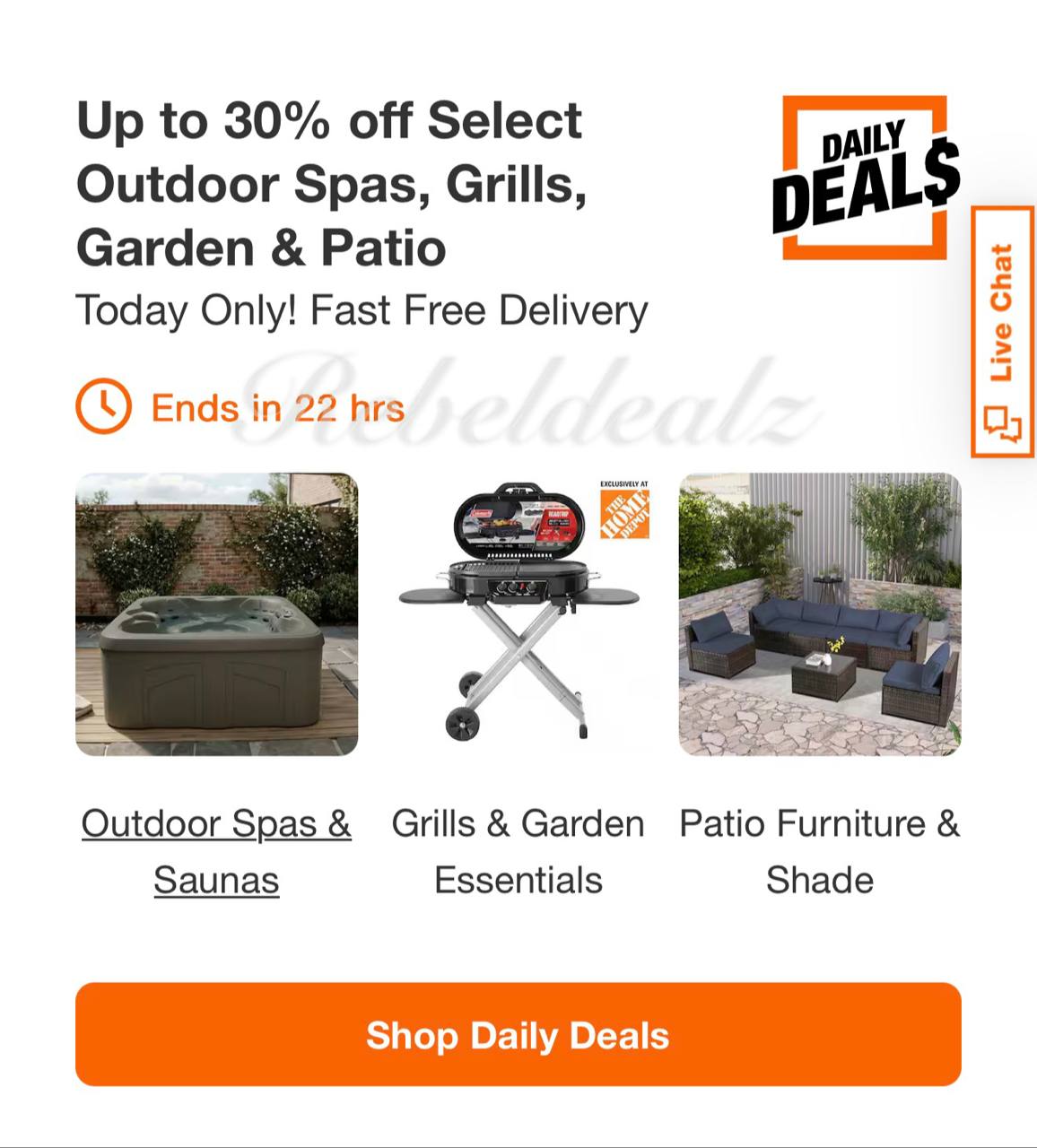 Home Depot Daily Deals: Up to 30% Off Outdoor Spas, Grills, and More
