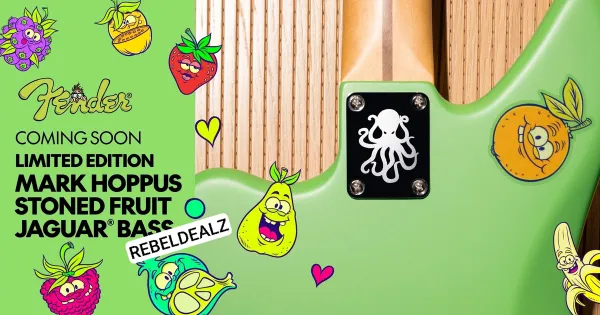 Fender Mark Hoppus Stoned Fruit Jaguar Bass Giveaway