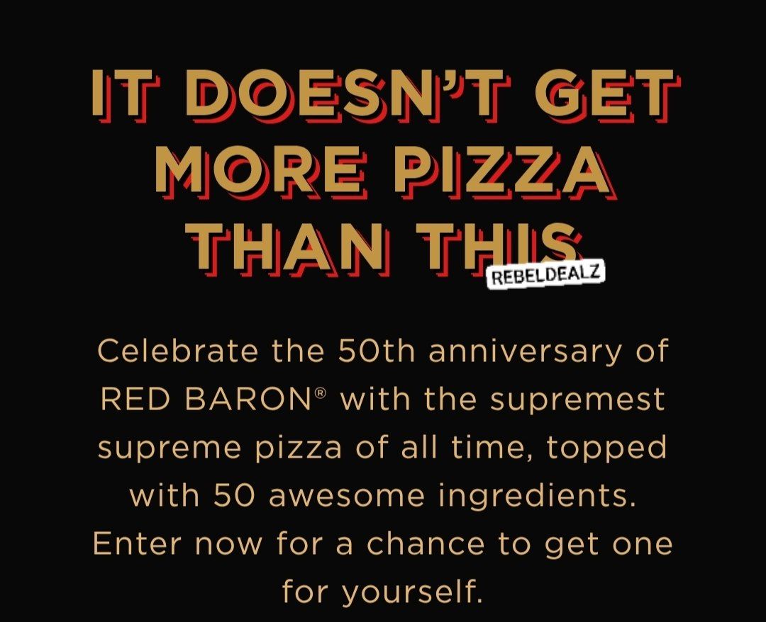 Red Baron Pizza Supreme Supreme Sweepstakes - 10 Winners