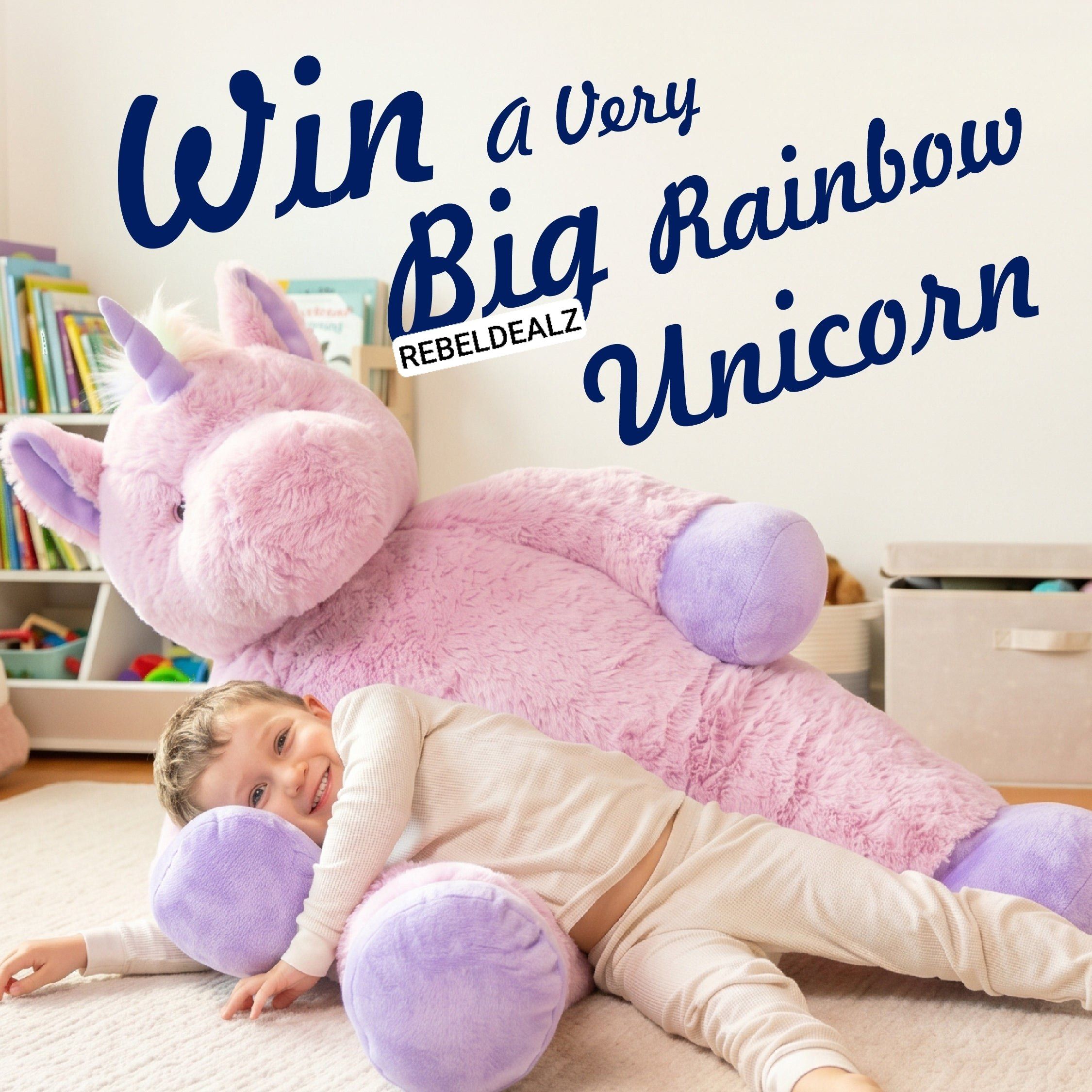 Win a Very Big Rainbow Unicorn from Vermont Teddy Bear