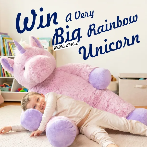 Win a Very Big Rainbow Unicorn from Vermont Teddy Bear