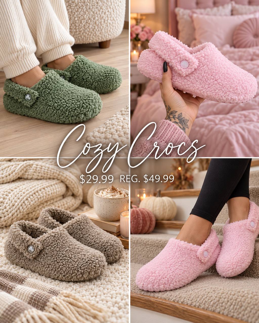 Crocs Classic Cozzzy Slippers $29.99 at Walmart