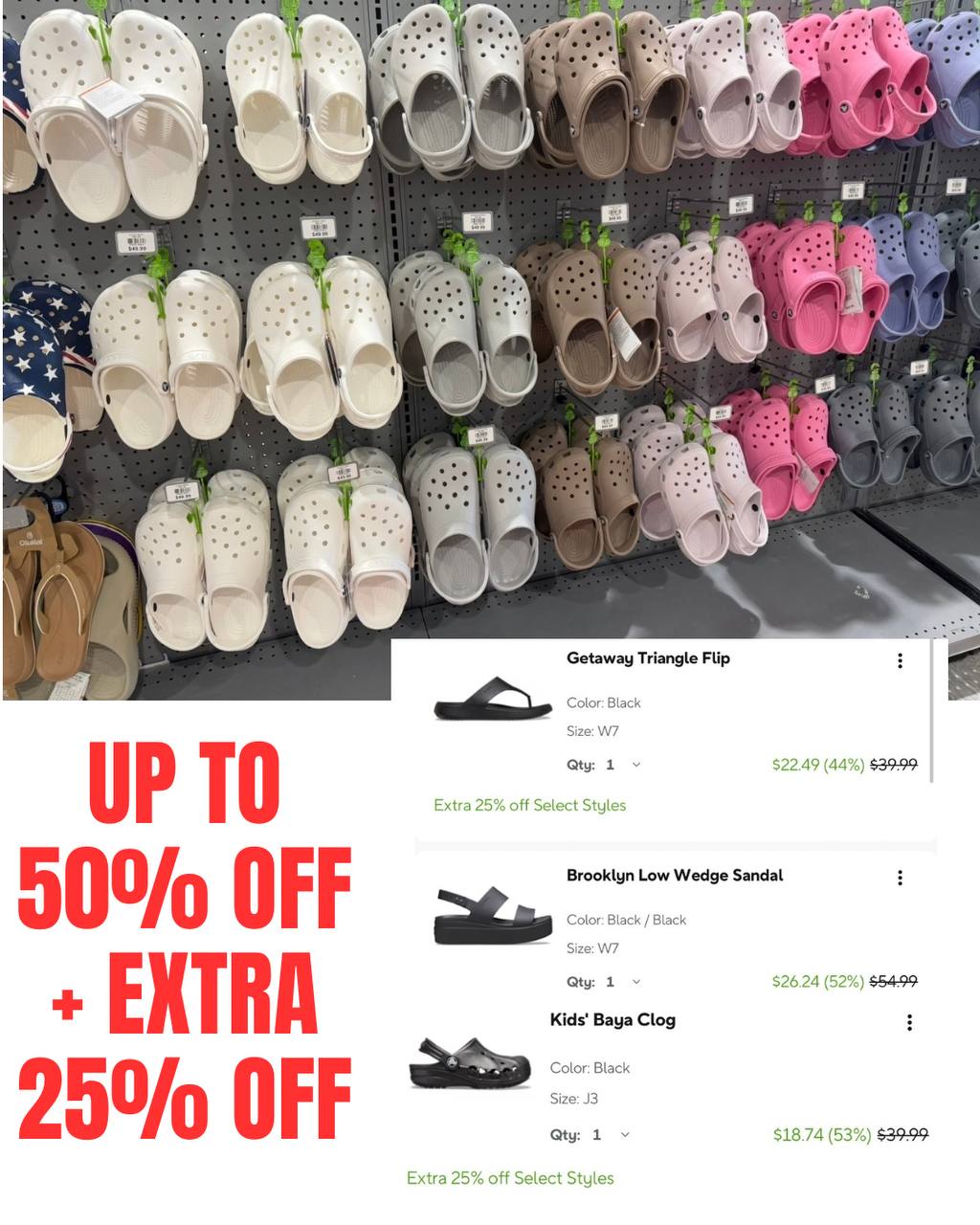 Crocs Sale: Up to 50% Off + Extra 25% Discount