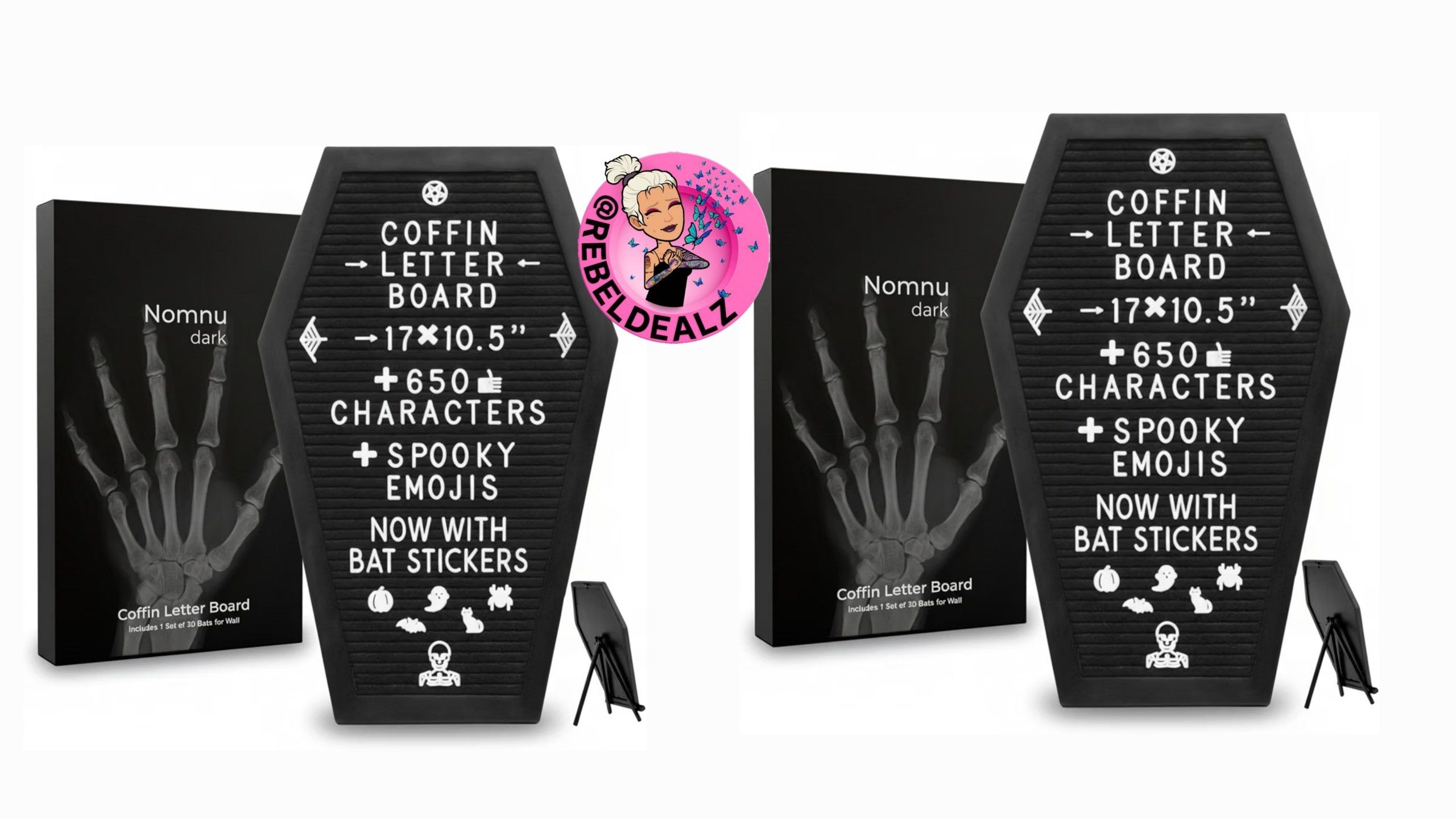 Nomnu Coffin Letter Board 2-Pack Down to $43.xx on Amazon