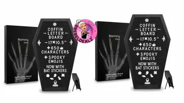 Nomnu Coffin Letter Board 2-Pack Down to $43.xx on Amazon