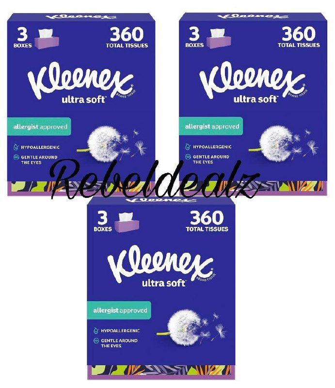Kleenex Ultra Soft Facial Tissues 3-Pack on Sale at Amazon