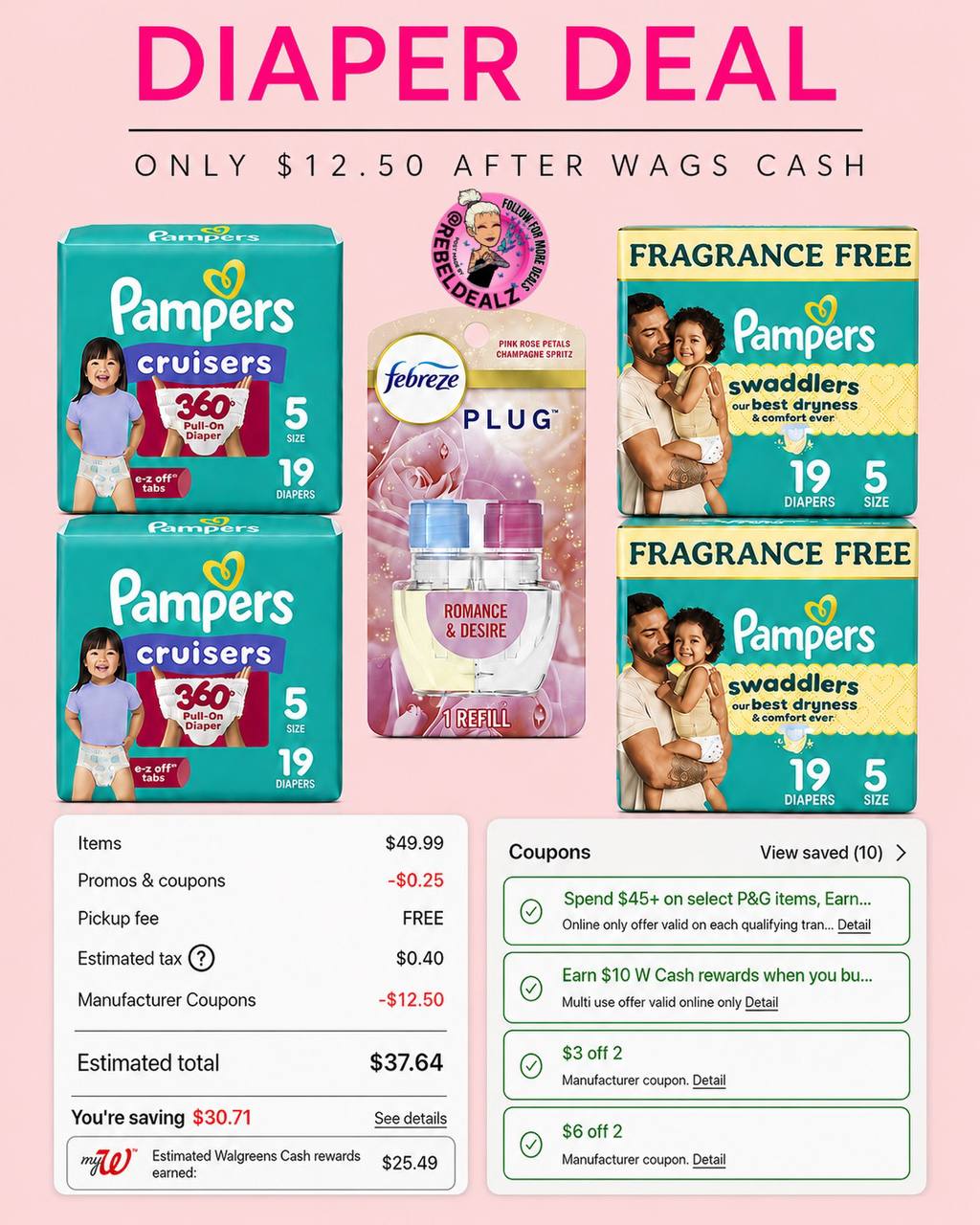 Stock Up on Pampers at Walgreens for Only $12.15 After Rewards